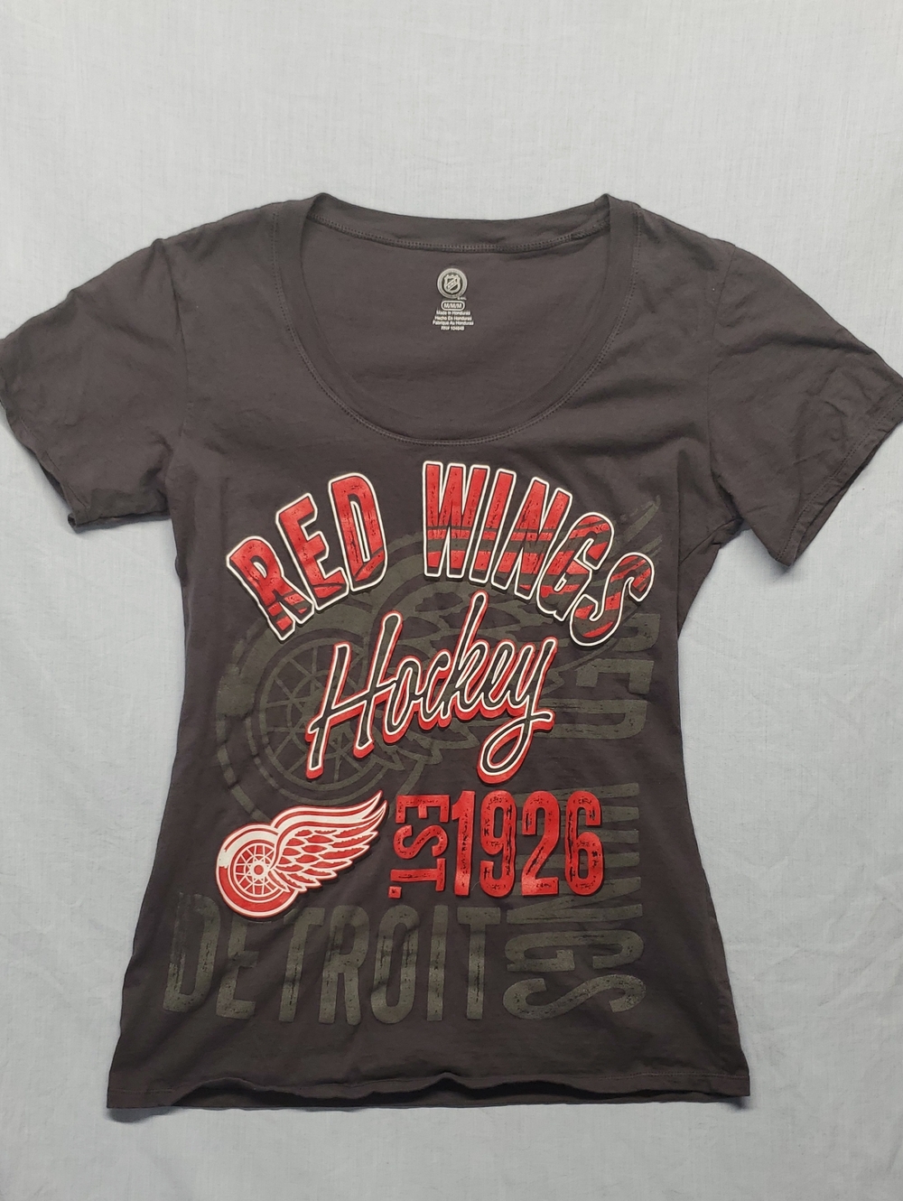 Detroit Red Wings Women's Black Graphic Tee #248